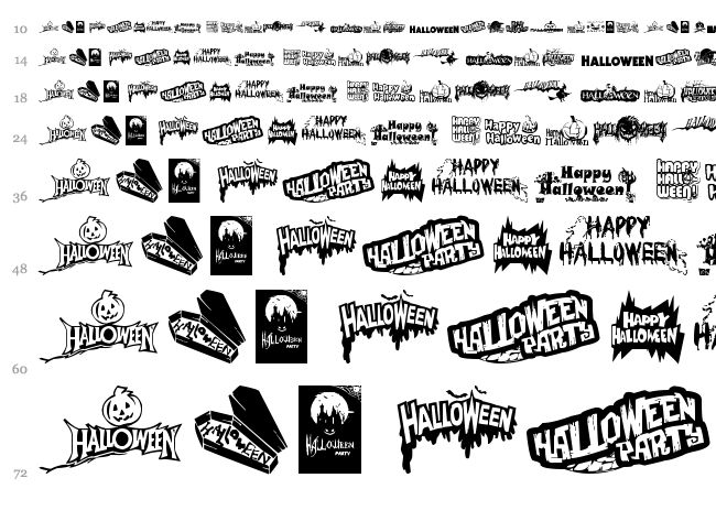 Halloween Logo font waterfall